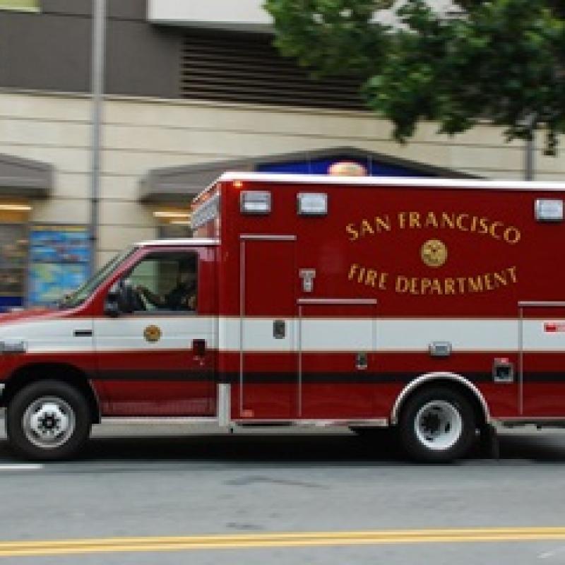 Division Of Emergency Medical Services SF Fire Website   EMS Training   Image Of Ambulance Enroute To Incident 